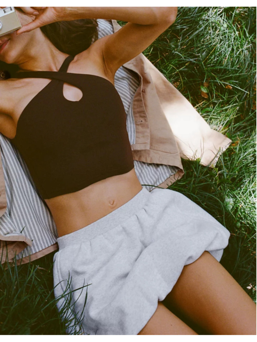 OFFLINE By Aerie Cloud Fleece Bubble Skorts Size XXL Light Heather Grey